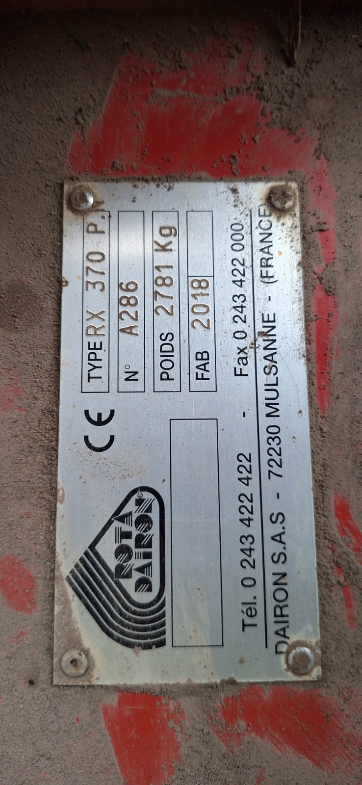 Rotadairon RX370 with APV Air Seeder for sale Rotadairon RX370 with APV Air Seeder for sale